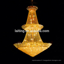 lustre en laiton antique éclairage en cristal de cuivre